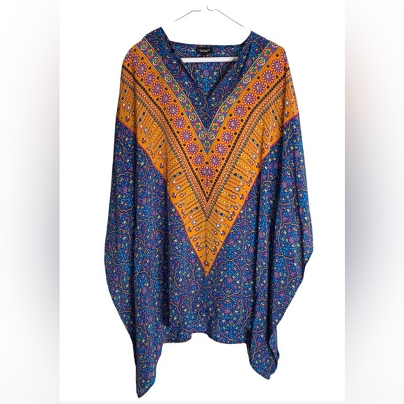 Tolani Tops - Tolani Silk Poncho Top Size Small